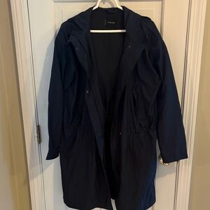 Everlane Dark Blue Hooded Jacket size large in like new condition
